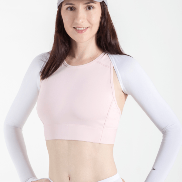 StellarGolf UPF50+ Cross-Shoulder Arm Sleeves With Thumb Loops (for women)